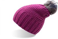 BERRETTO MISTO LANA POMPON